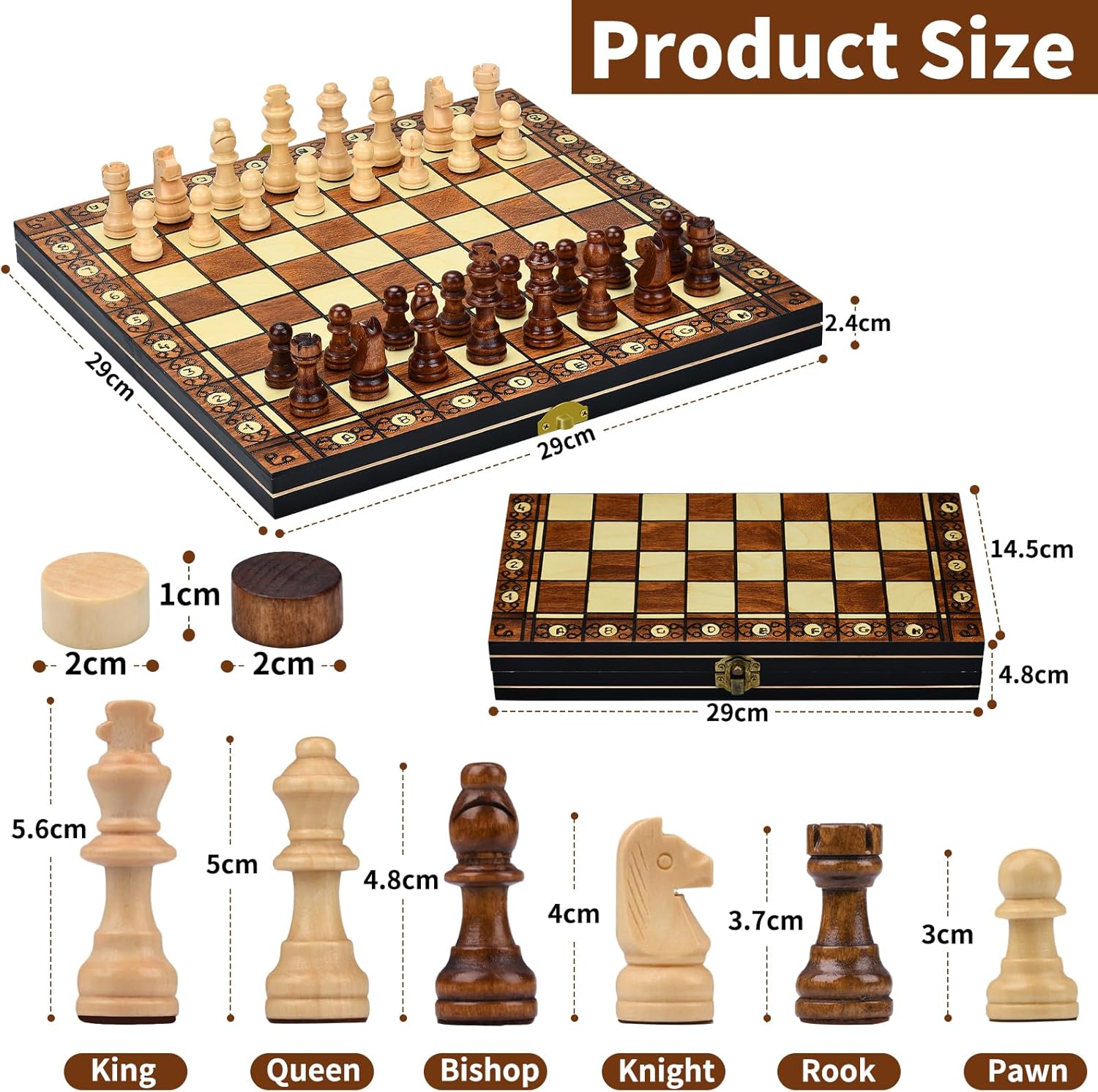 Aissom XQ1 Magnetiskt Träschackset 2 i 1 Aissom XQ1 Magnetiskt Träschackset 2 i 1