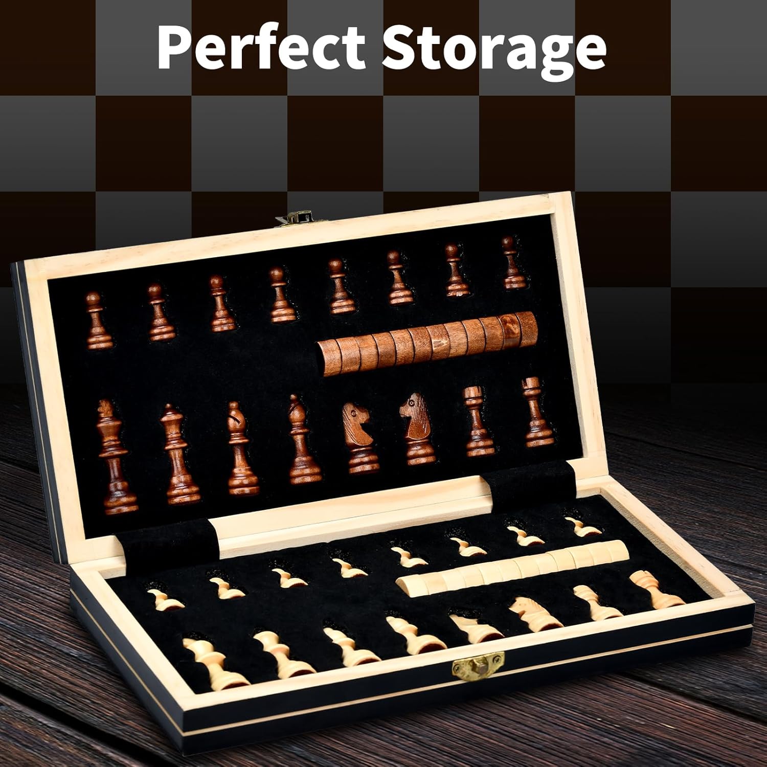 Aissom XQ1 Magnetiskt Träschackset 2 i 1 Aissom XQ1 Magnetiskt Träschackset 2 i 1