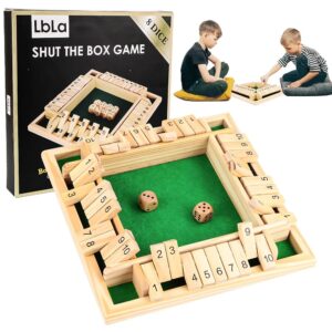 DINSONG Shut The Box, 4-spelare träspel