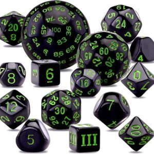 DollaTek 15-delars polyedriska tärningsset