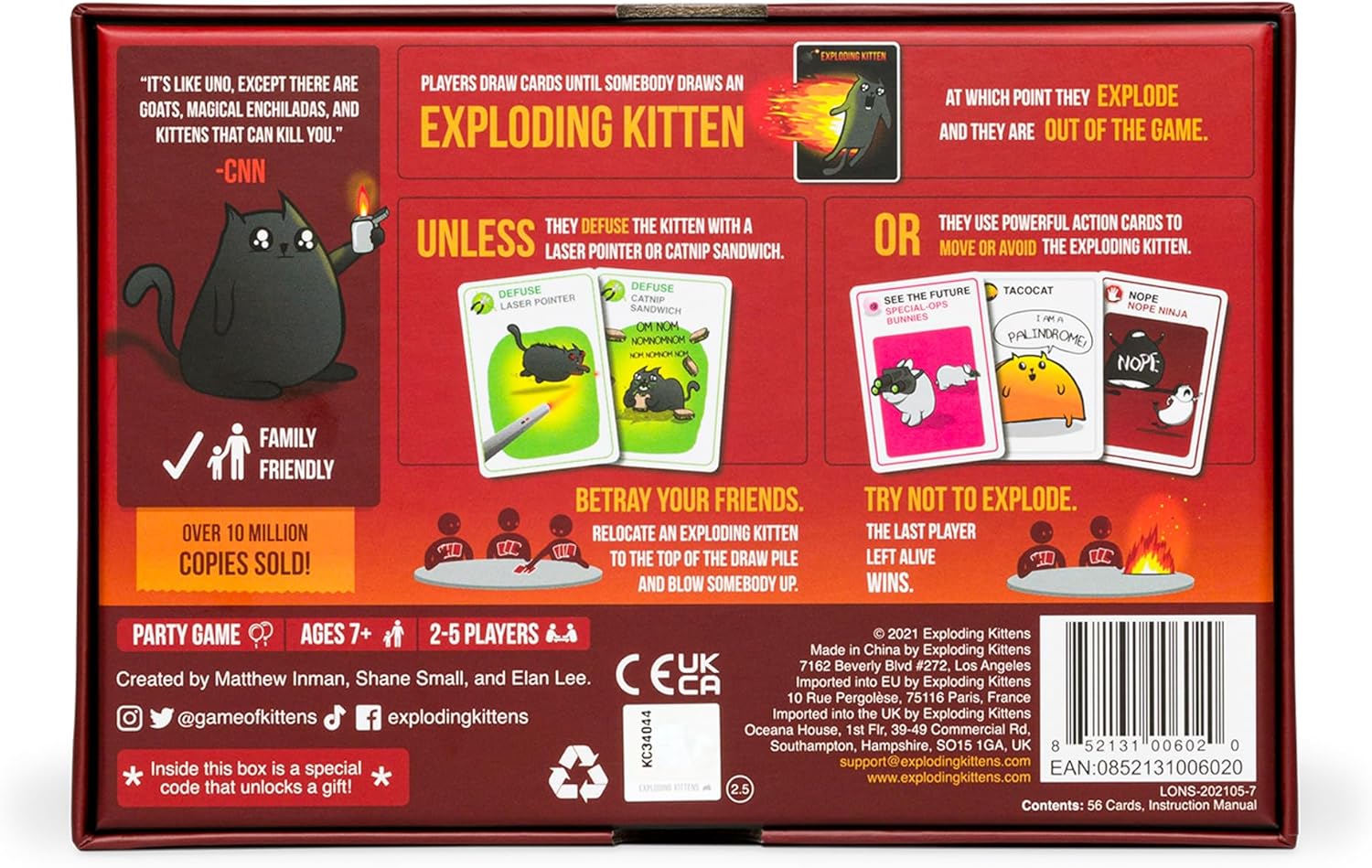 Exploding Kittens Brädspel, Original Edition Exploding Kittens Brädspel, Original Edition