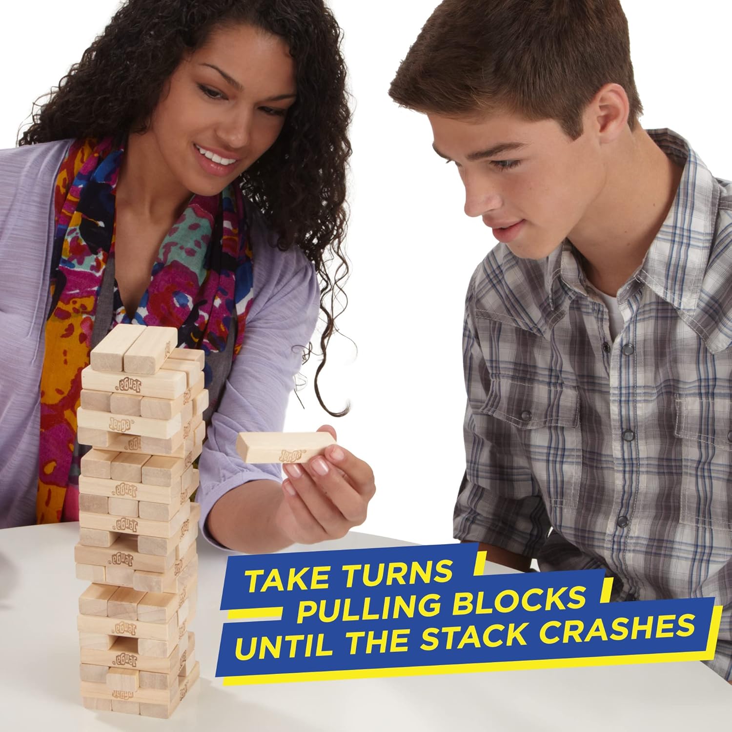 Klassiskt Jenga-spel med träklossar Klassiskt Jenga-spel med träklossar