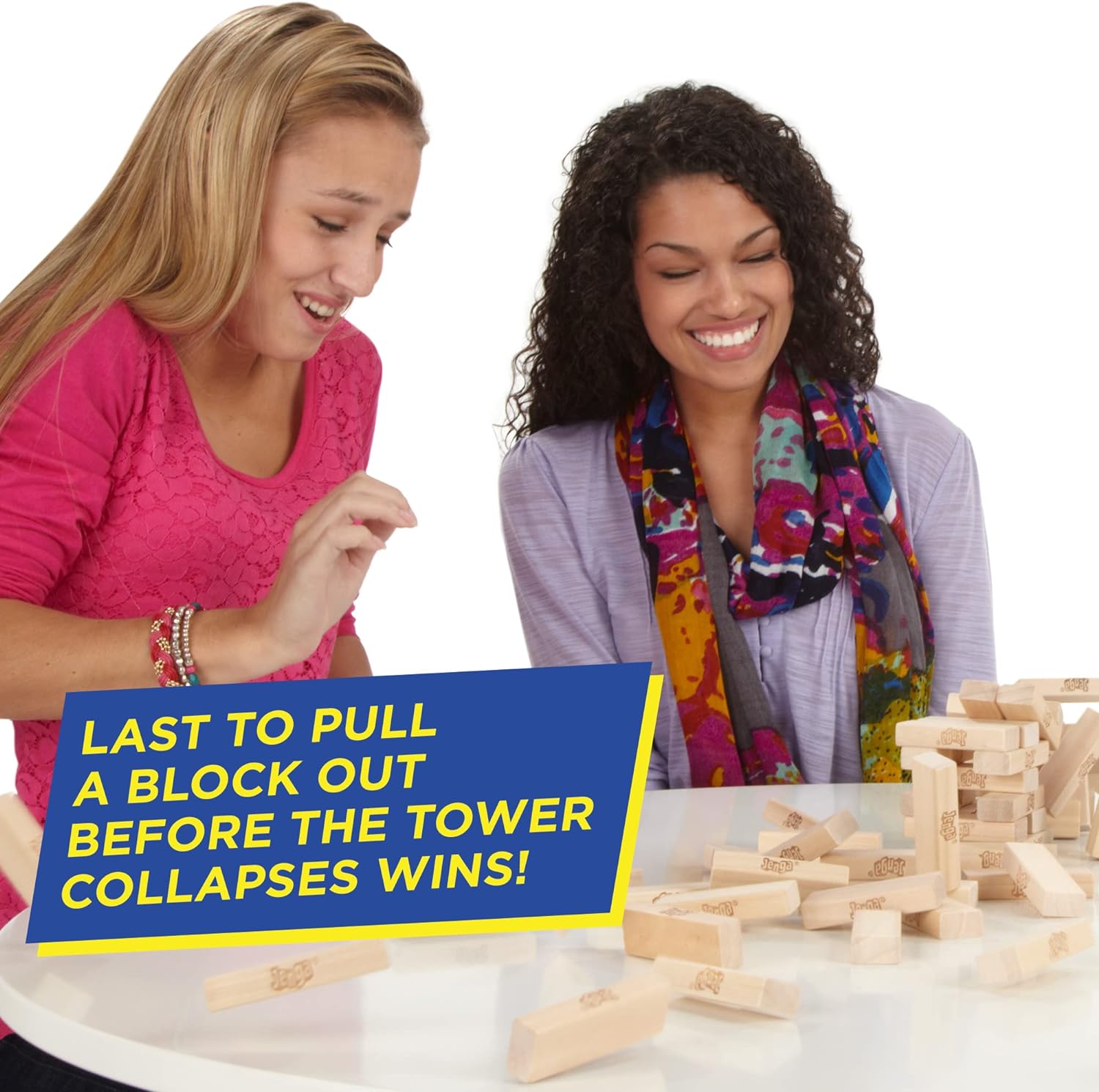 Klassiskt Jenga-spel med träklossar Klassiskt Jenga-spel med träklossar